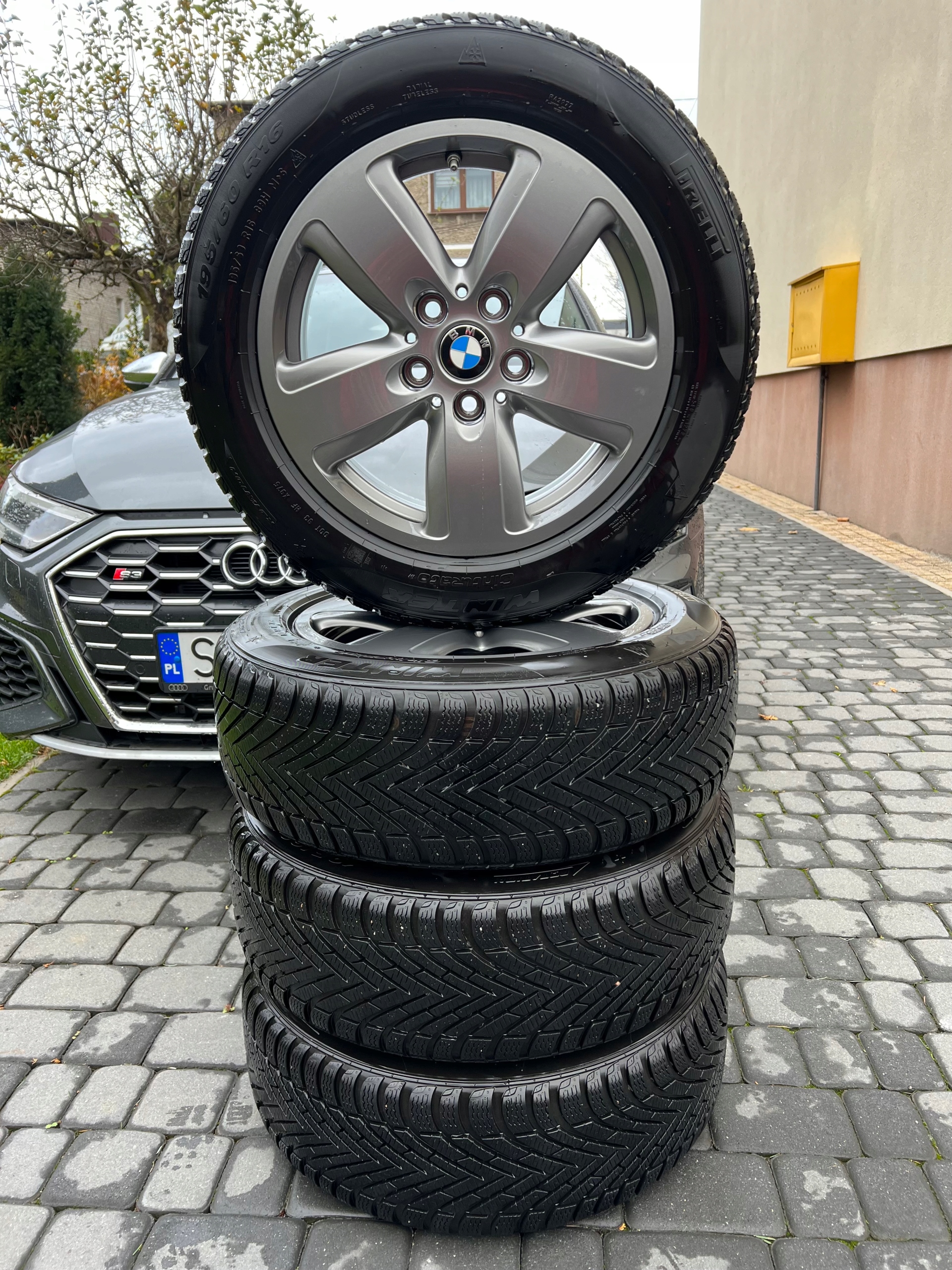 Bmw F40 Алюминий Диски 16 Дюймов Шини 7 mm TPMS Зима