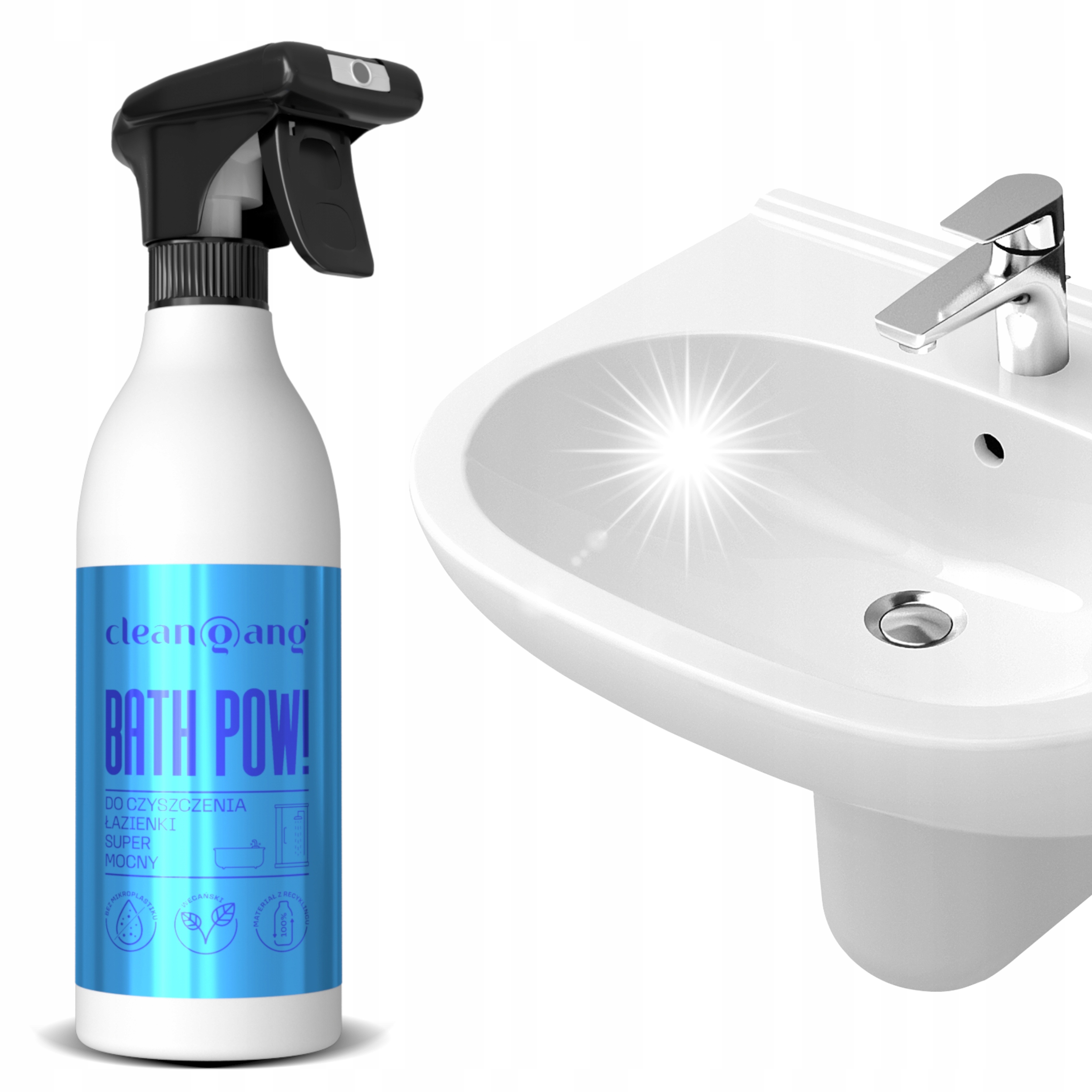 Levně 3X CleanGang Tekutý přípravek na odstraňování vodního kamene z koupelny Wc Odvápňovač 0,5 l