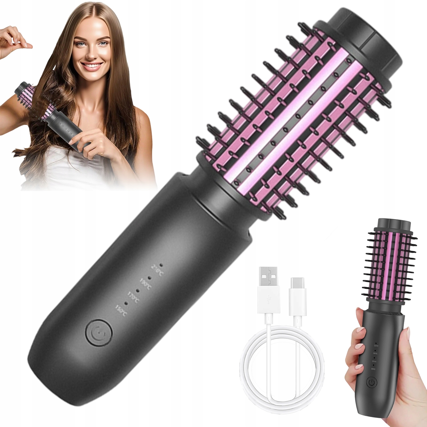 Přenosná Kulma Na Vlasy, 35 W, Elektrická Žehlička Na Vlasy Na Vlasy 2V1