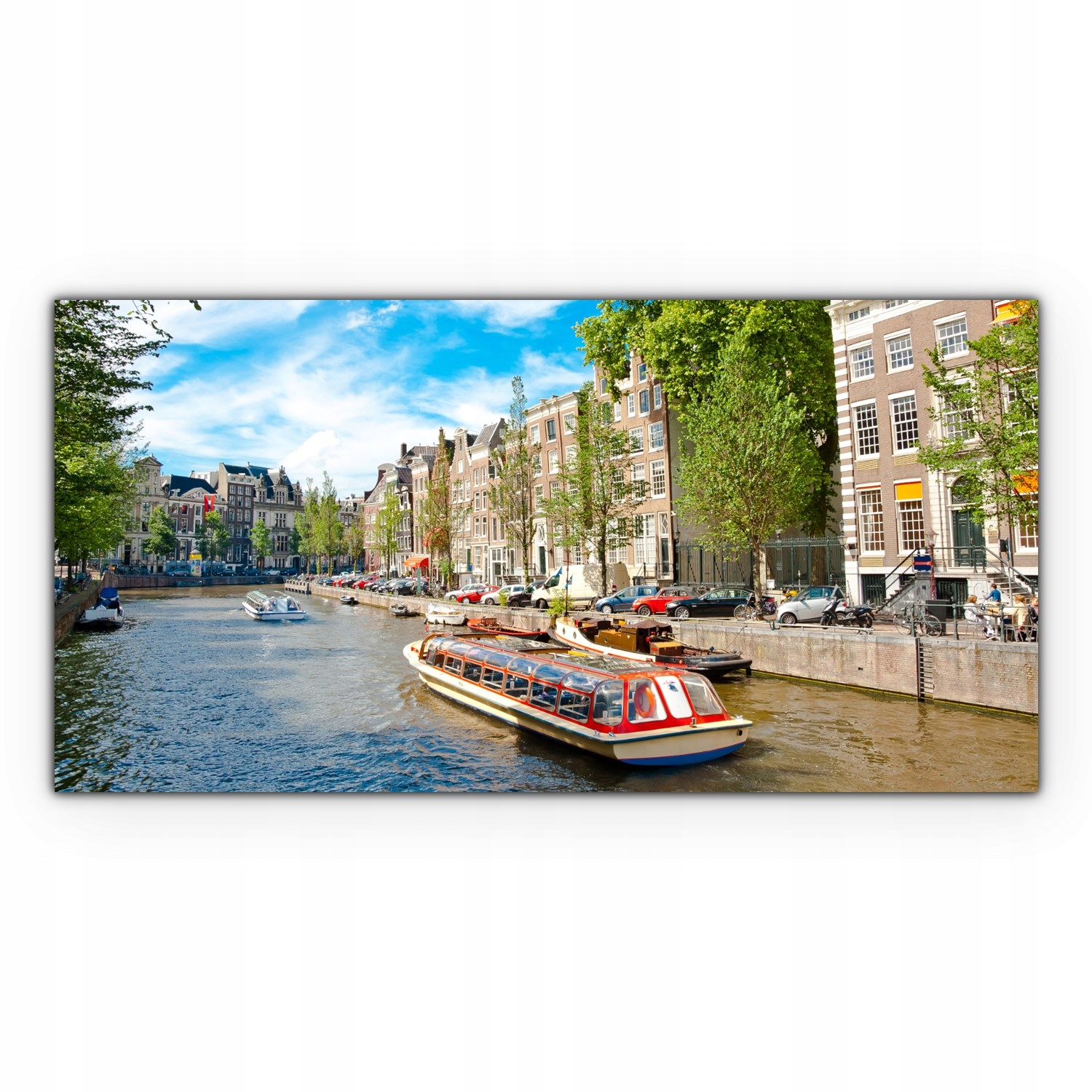 

Obraz płótno canvas 100x50 Kanał Amsterdam Miasto