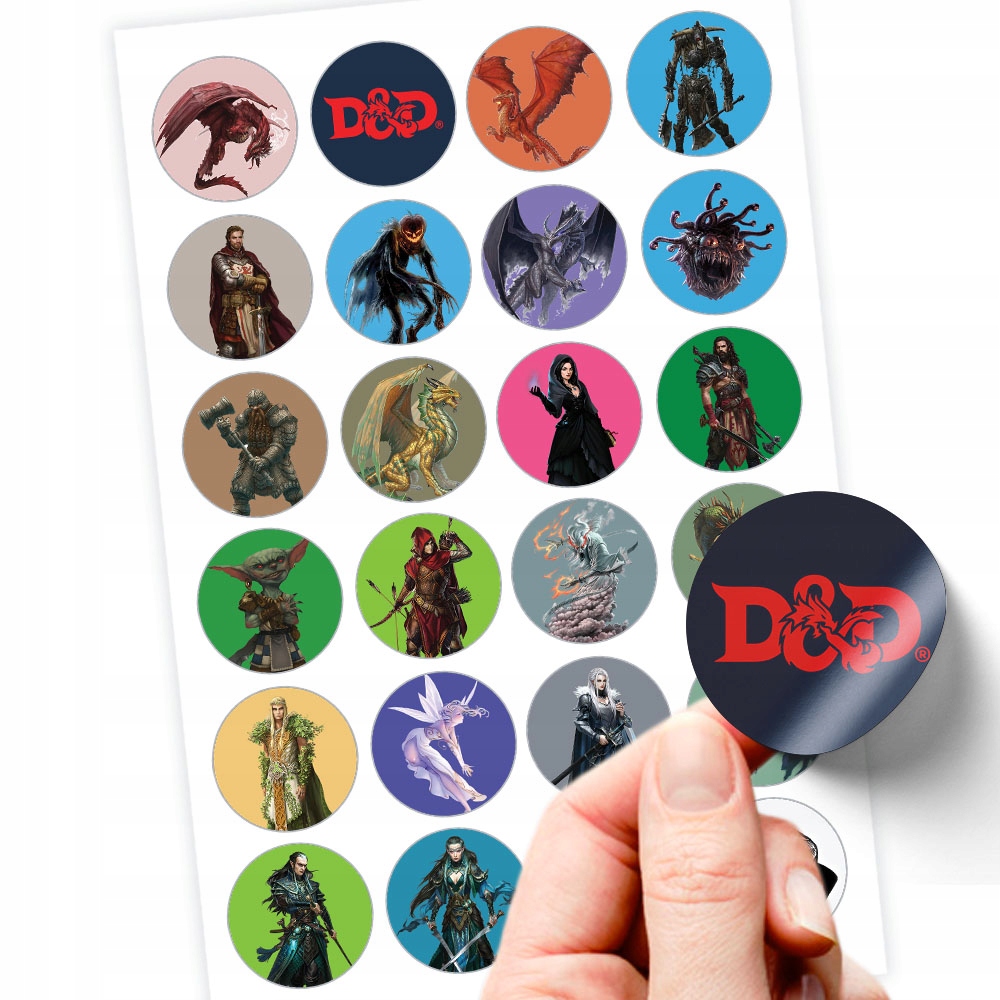 NAJLEPSZE NAJKEJKI DLA DZIECI DUNGEONS AND DRAGONS FILM ZESTAW 24 SZT