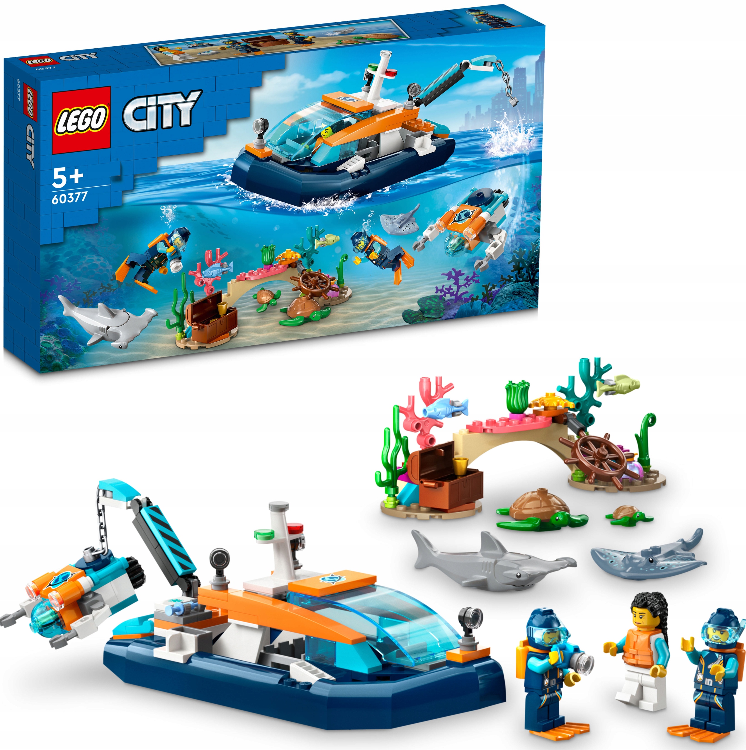 

Lego City Łódź do nurkowania badacza 60377