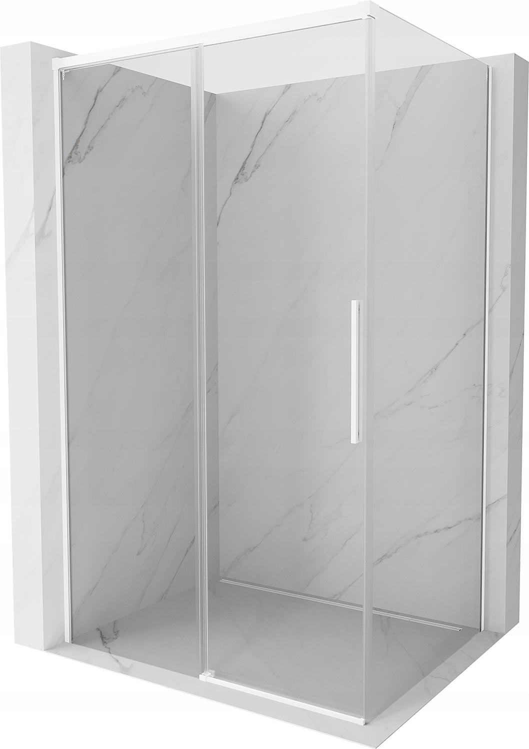 Mexen Rox Kabina Prysznicowa Rozsuwana 115X75 CM Transparent Biała