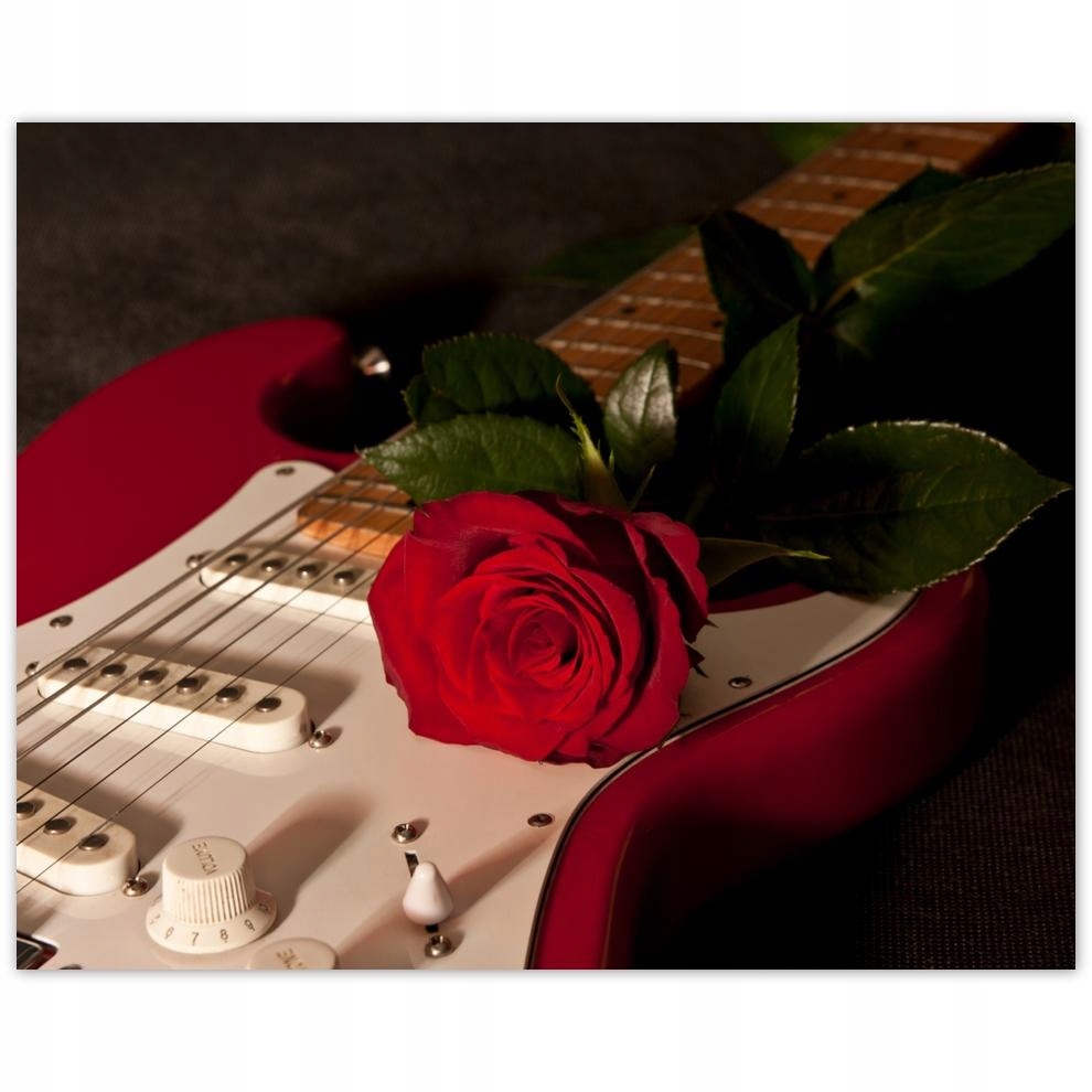 

Plakat 50x40 Czerwone wiosło Gitara