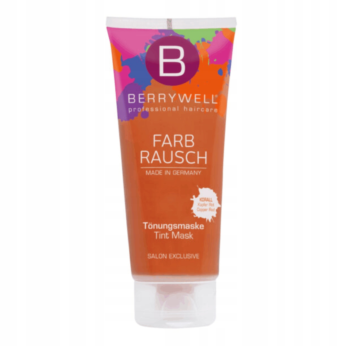 Berrywell barevná maska na vlasy Farb Rausch Tint Mask Korall 201 ml