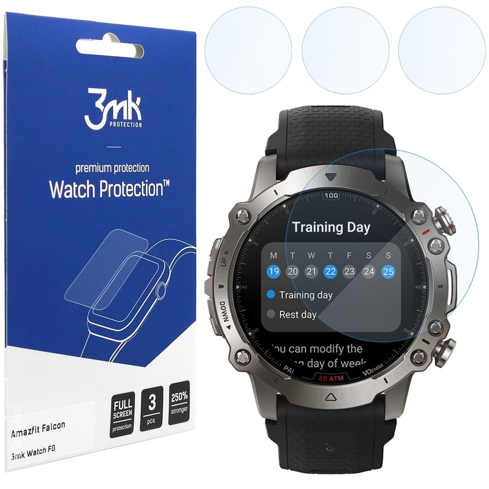 

3x Szkło Hybrydowe 3mk Wp do Amazfit Falcon