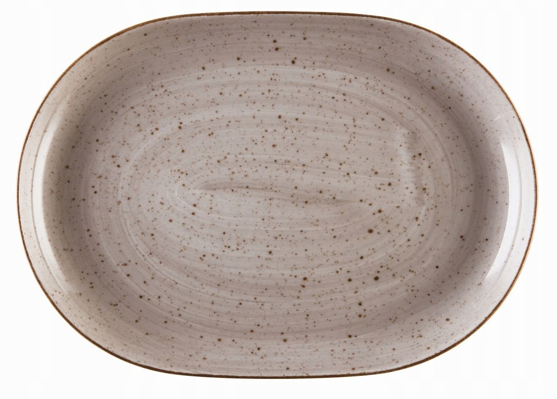 LUBIANA BOSS MALOWANY PÓŁMISEK 28 CM BEŻOWY