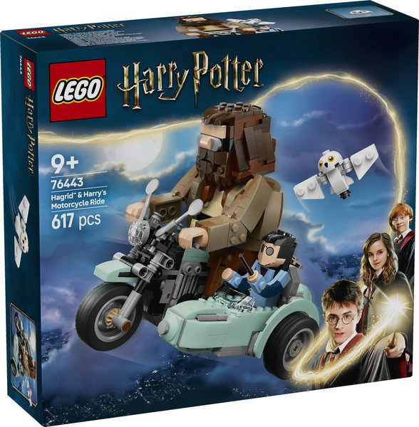 Lego Harry Potter Przejażdżka motocyklowa Hagrida i Harry’ego 76443