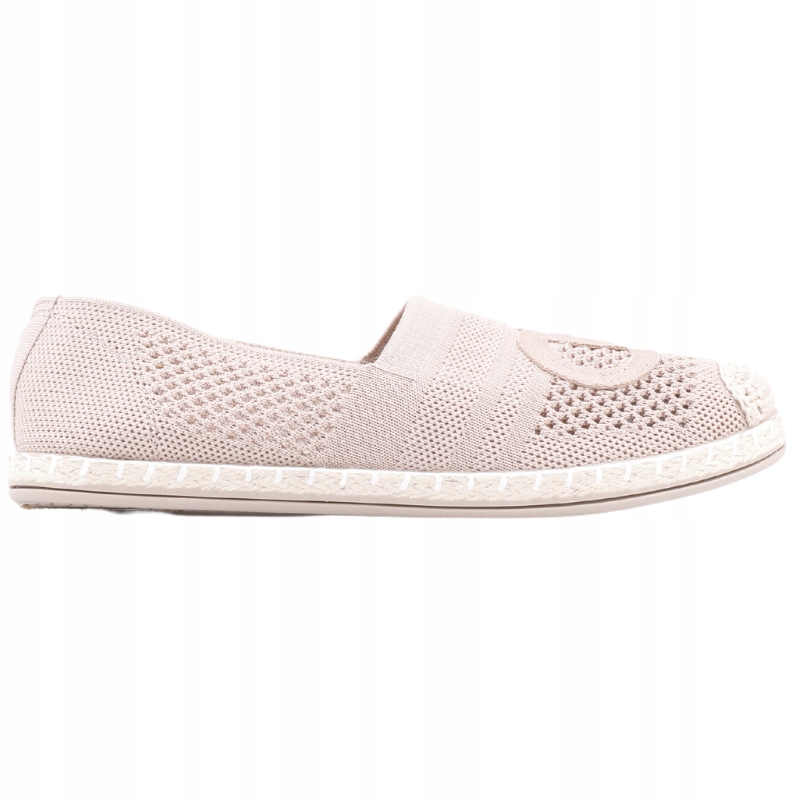 BEŻOWE ESPARDYLE DAMSKIE AŻUROWE WSUWANE PÓŁBUTY WKŁADKA EKOSKÓRA MIĘKKIE Marka inna