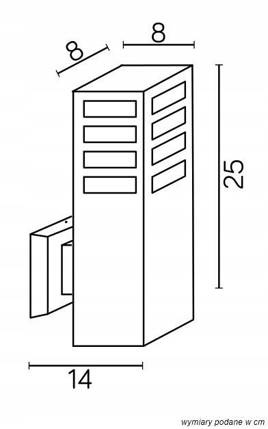 Kinkiet zewnętrzny ogrodowy czarny RADO III Zasilanie sieciowe