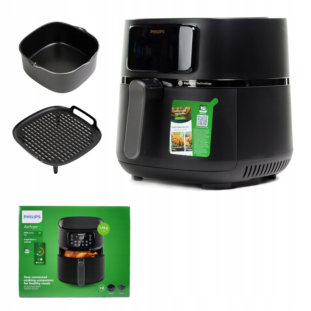 Frytkownica PHILIPS Connected XXL HD9285/96 Air Fryer 7L Wi-Fi RUSZT FORMA