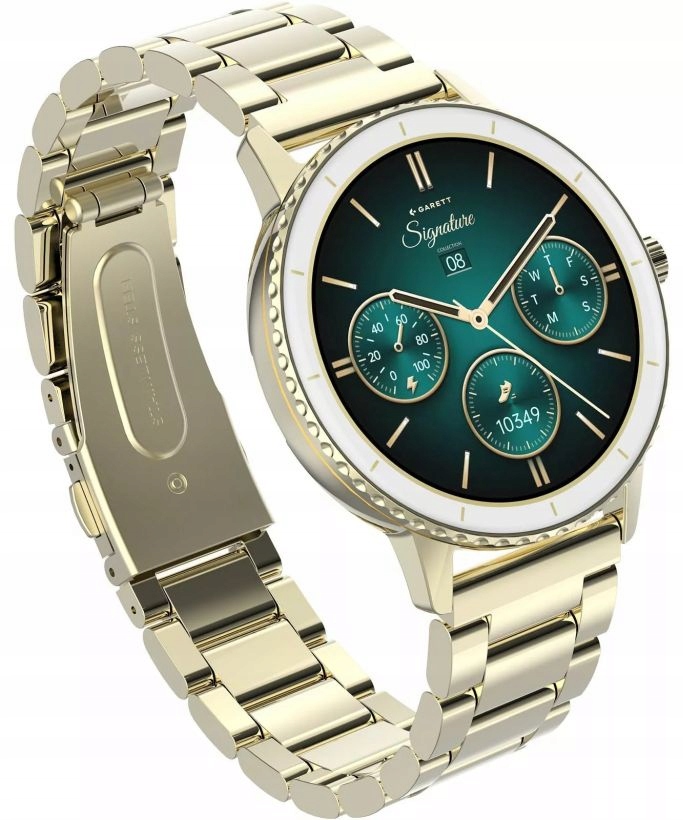 Elegantní Dámské Chytré Hodinky Garett Grace Zlatý Slim Pásek Náramek