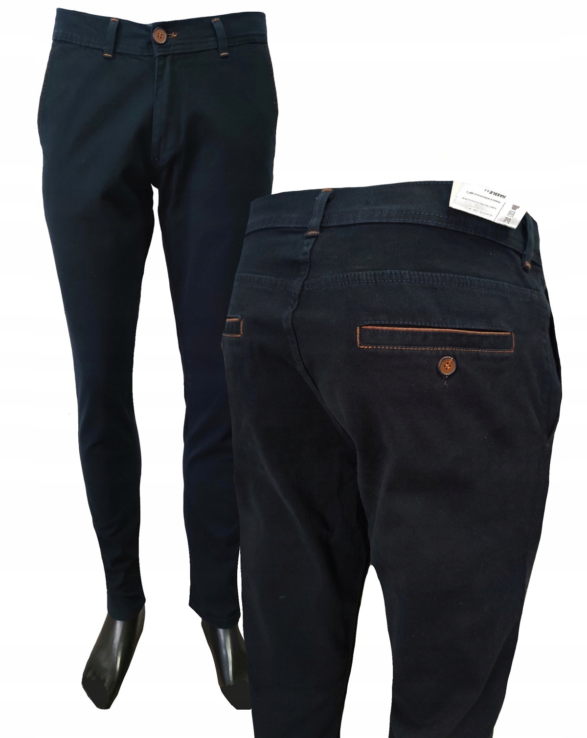 Tmavě modré chino kalhoty bavlna 112