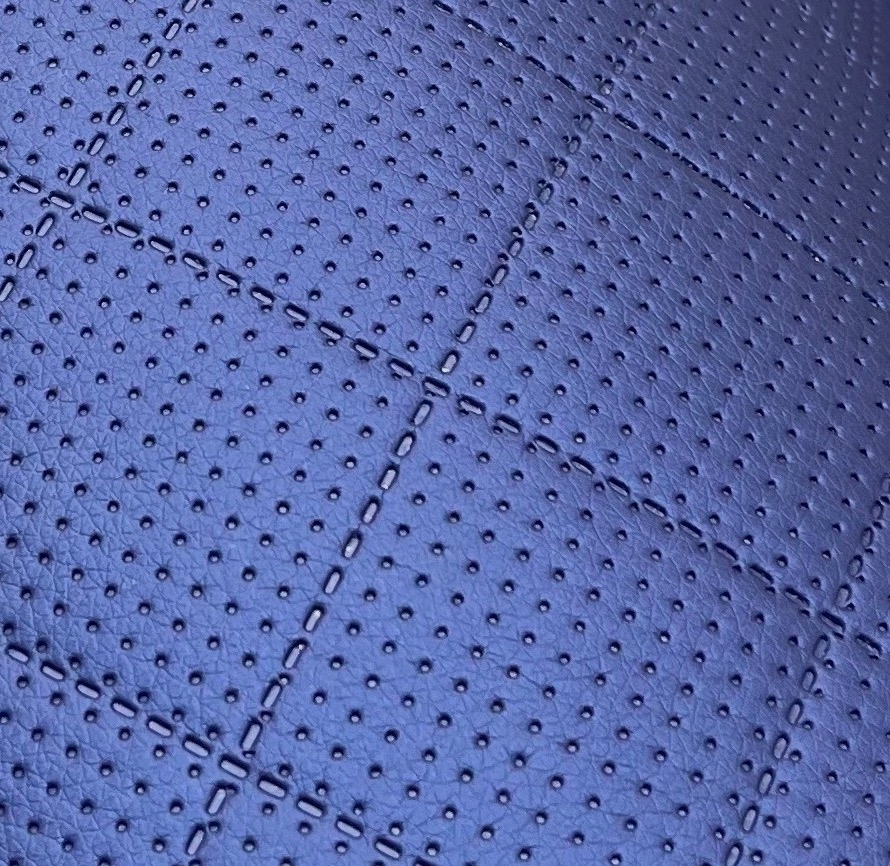 Granatowa GTS 5x5 Perforowana Ekoskóra SOFT Tapicerka samochodowa do aut