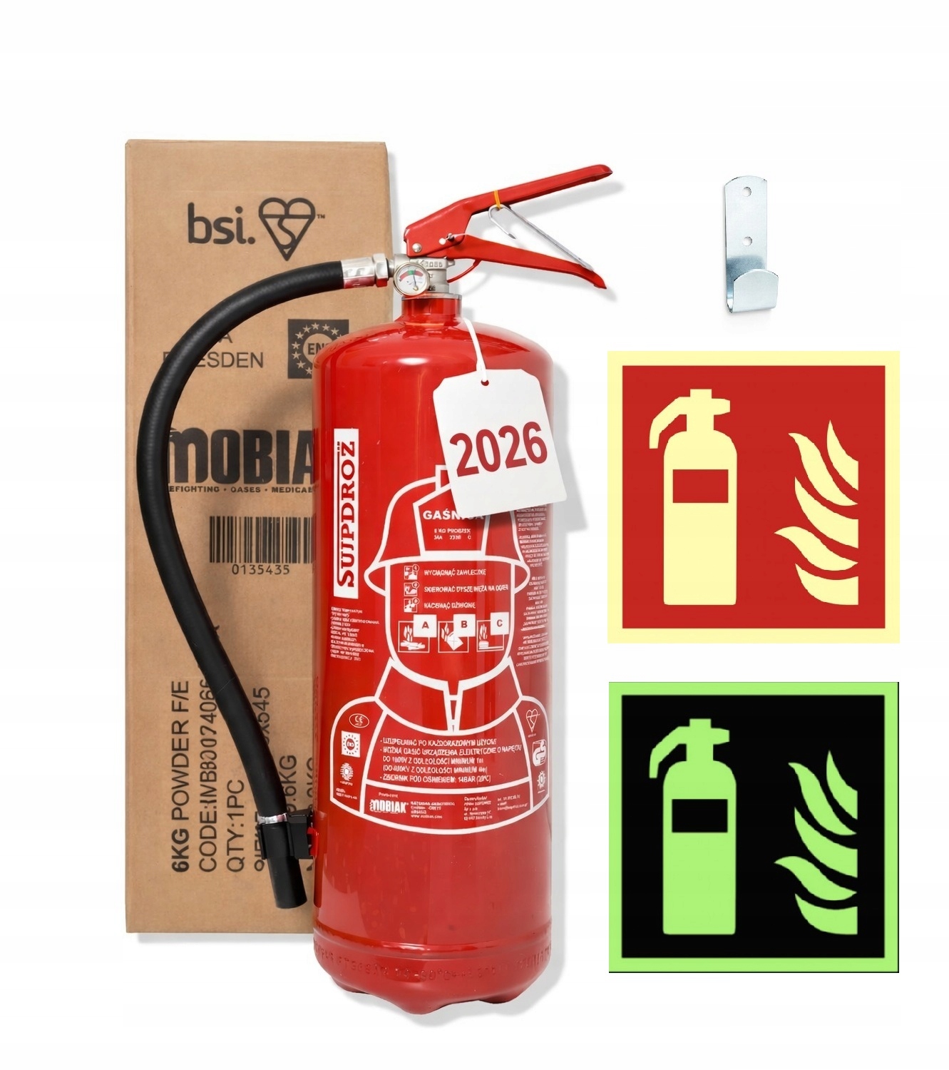 Hasicí Přístroj GP6x 6kg Abc Mobiak držák Pvc značka Výroba 2026