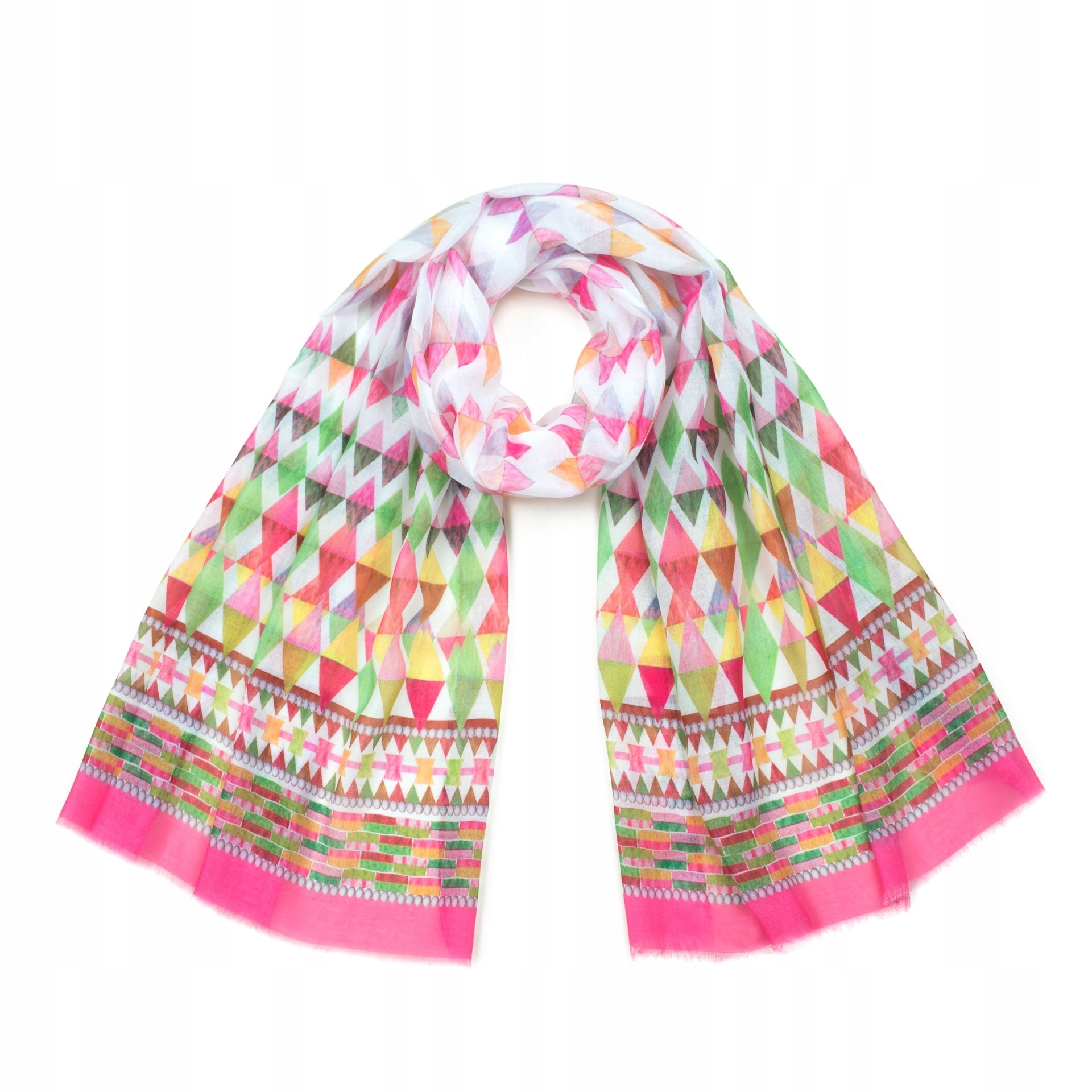 

Lekki Szal Geometryczny Szale Z Wiskozy Przewiewny