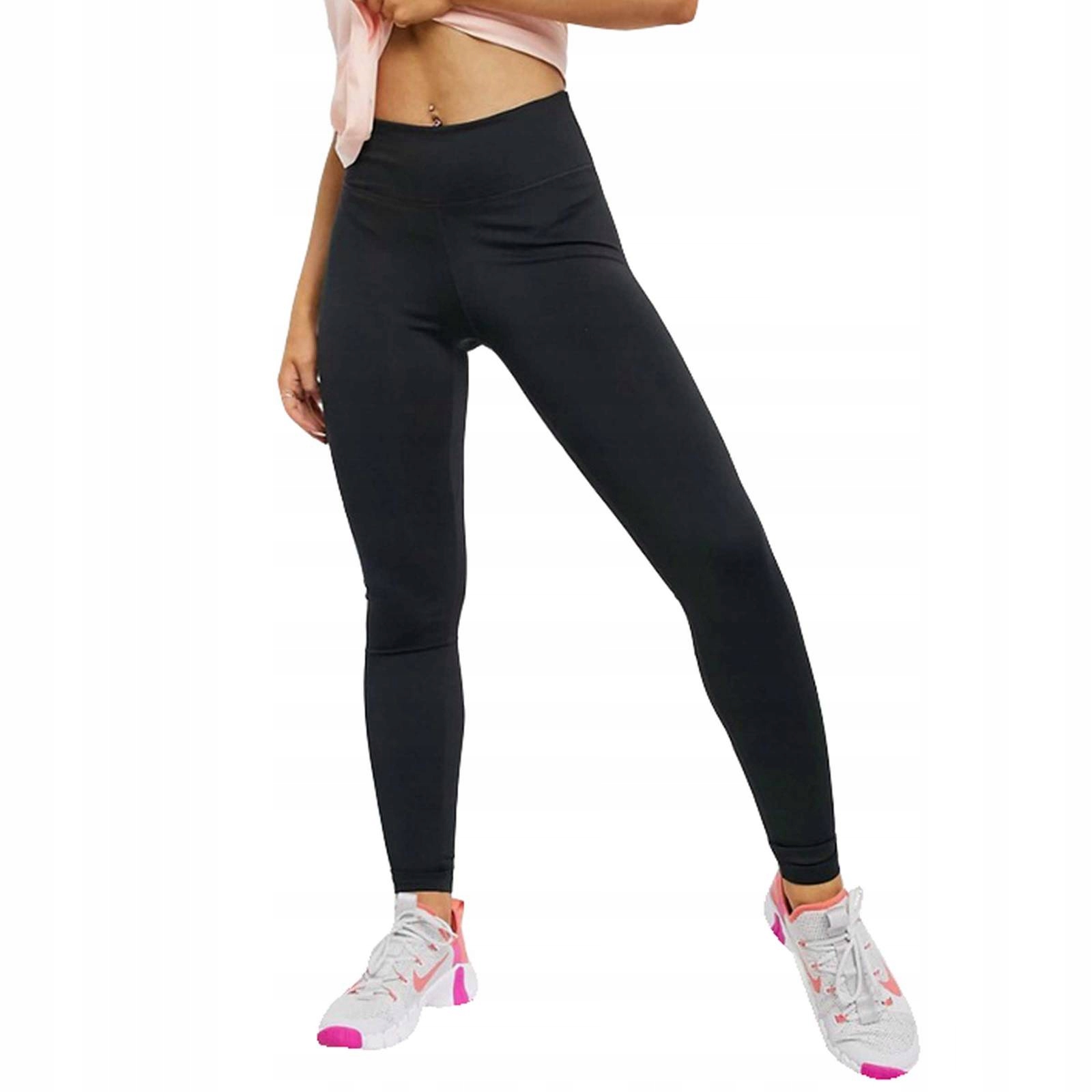 

Nike One Dri-fit Czarne Legginsy Getry Wysoki Stan