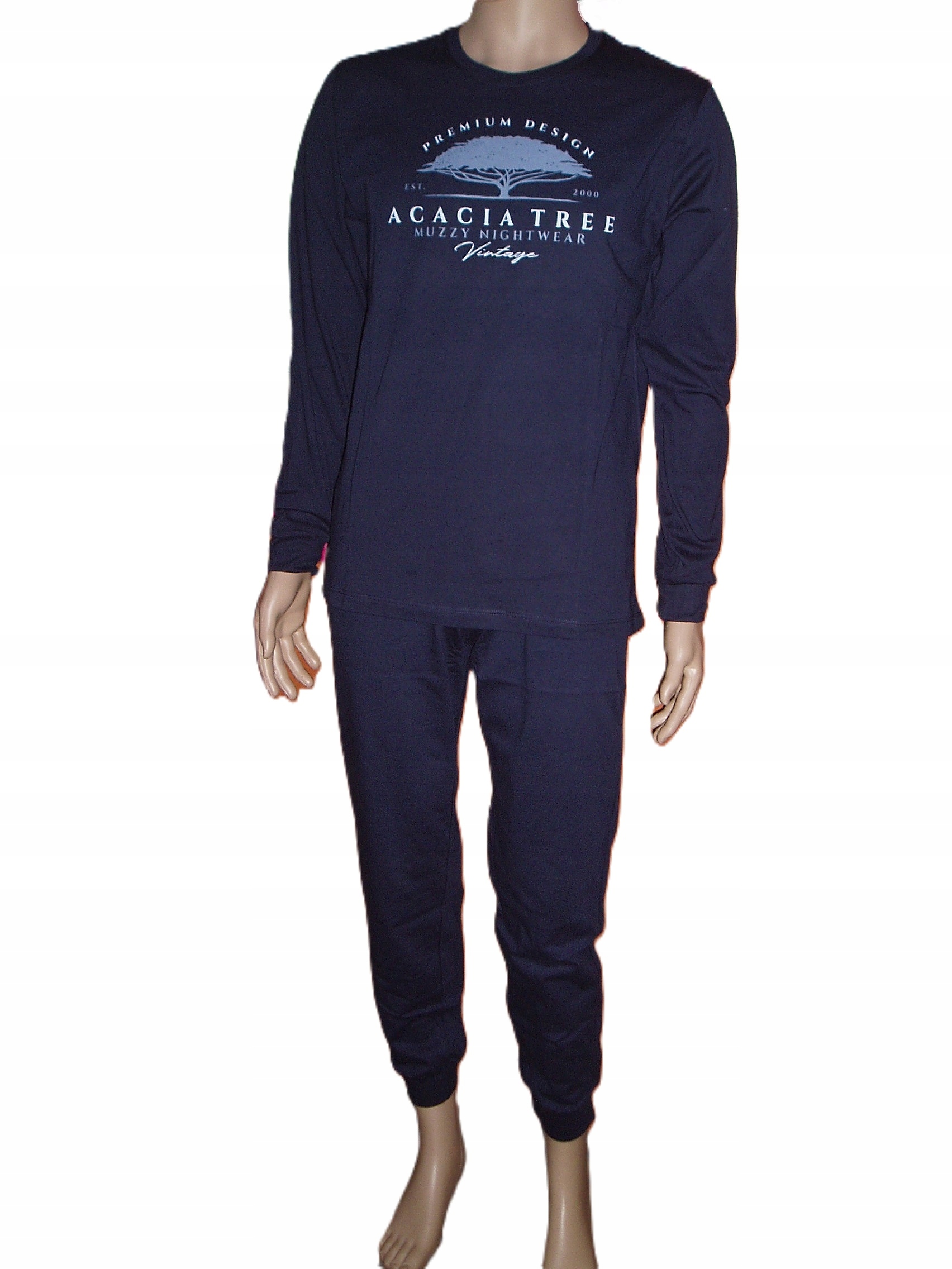 Pánske pyžamo Muzzy Nightwear Acaciatree bavlna granát L