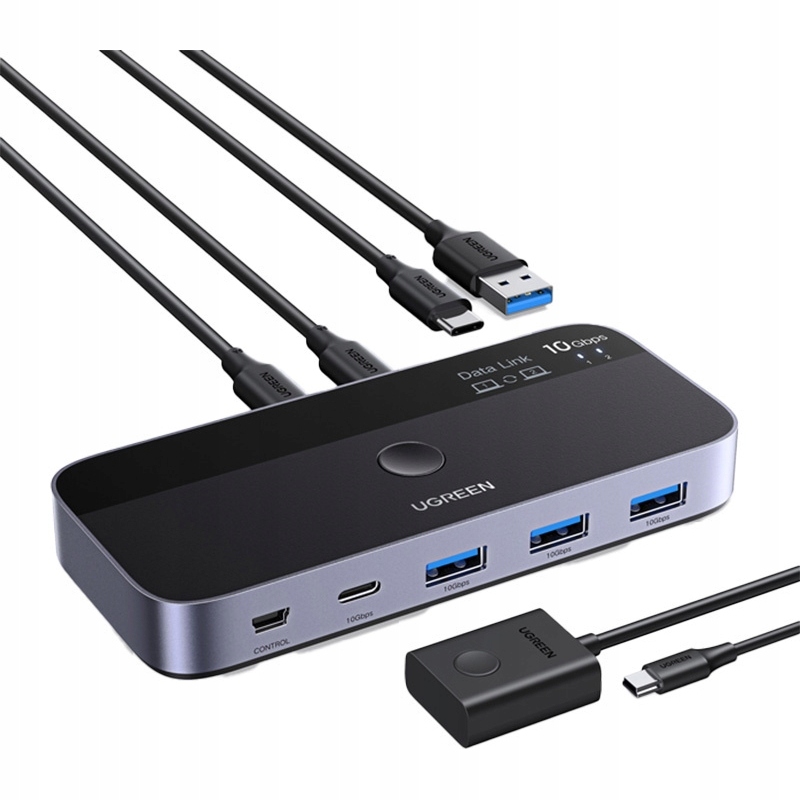 Přepínač switch Usb-c Ugreen Usb 3.2, 3× Usb-a 1× Usb-c