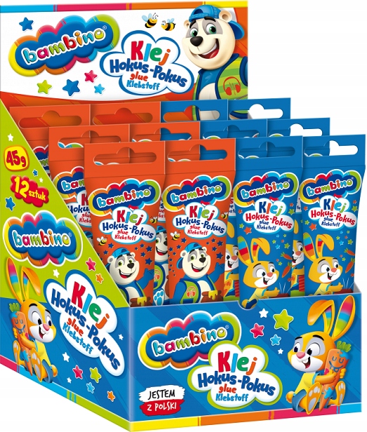 

Klej Hokus Pokus Bambino w tubie 45g 12szt display