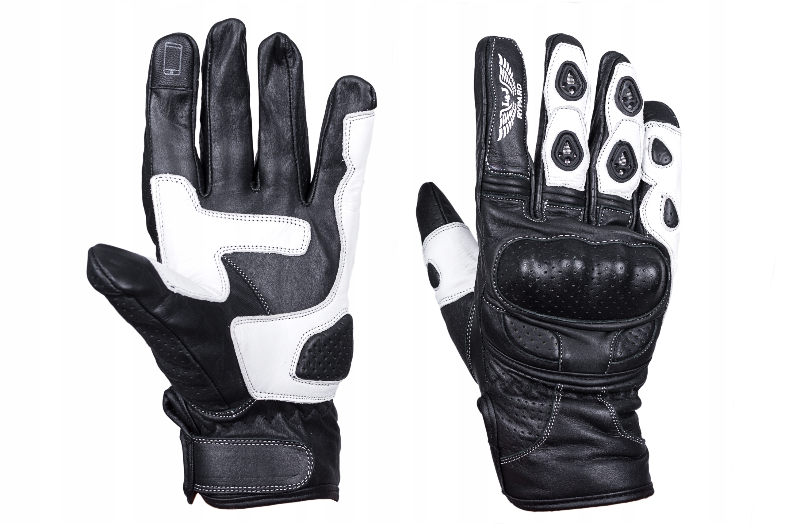 RĘKAWICE MOTOCYKLOWE SKÓRZANE TOURIST WHITE R063 Producent inny