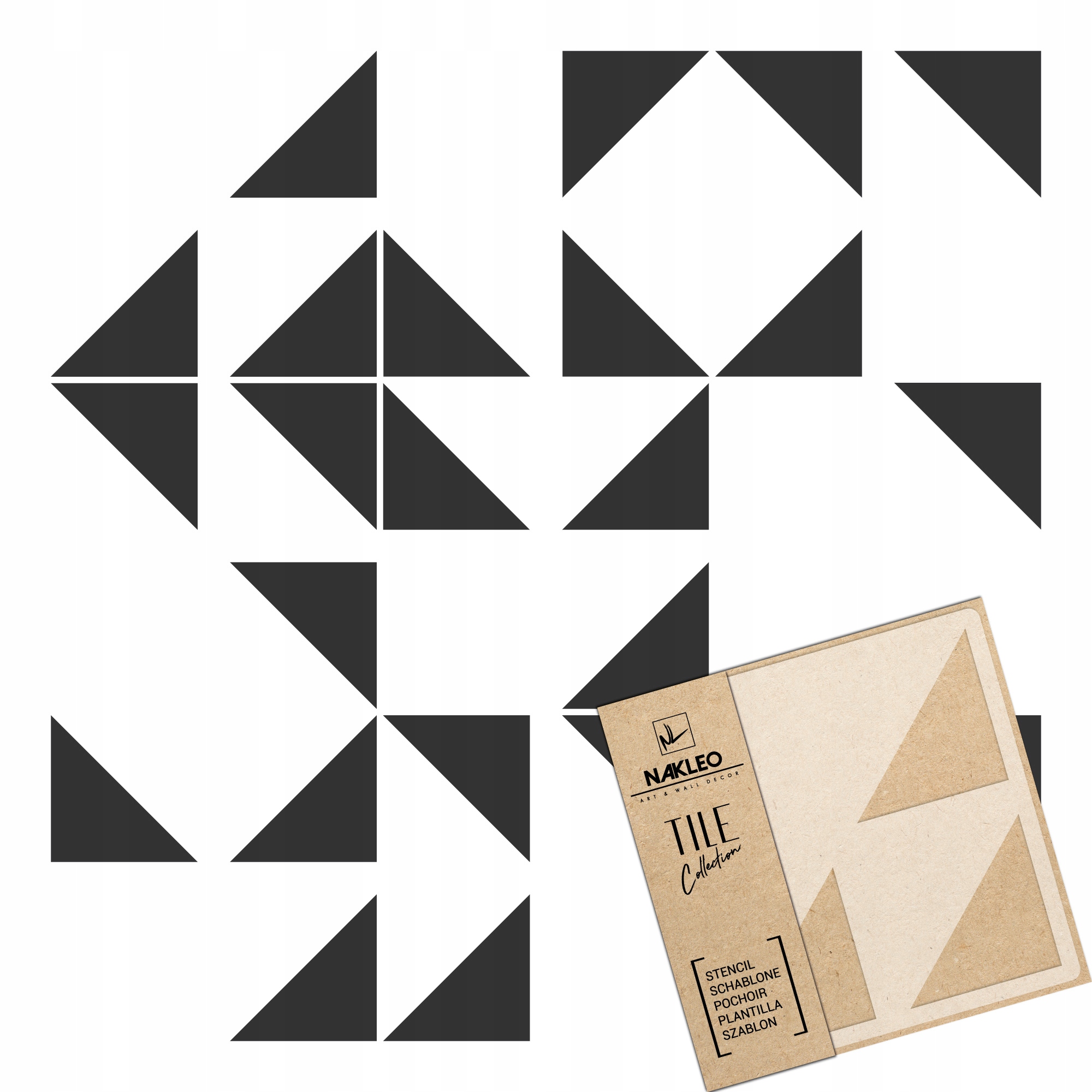 Malířská šablona Dlaždice Opakovaně Použitelný 60x60 cm Vzor Geometrie Gouveia