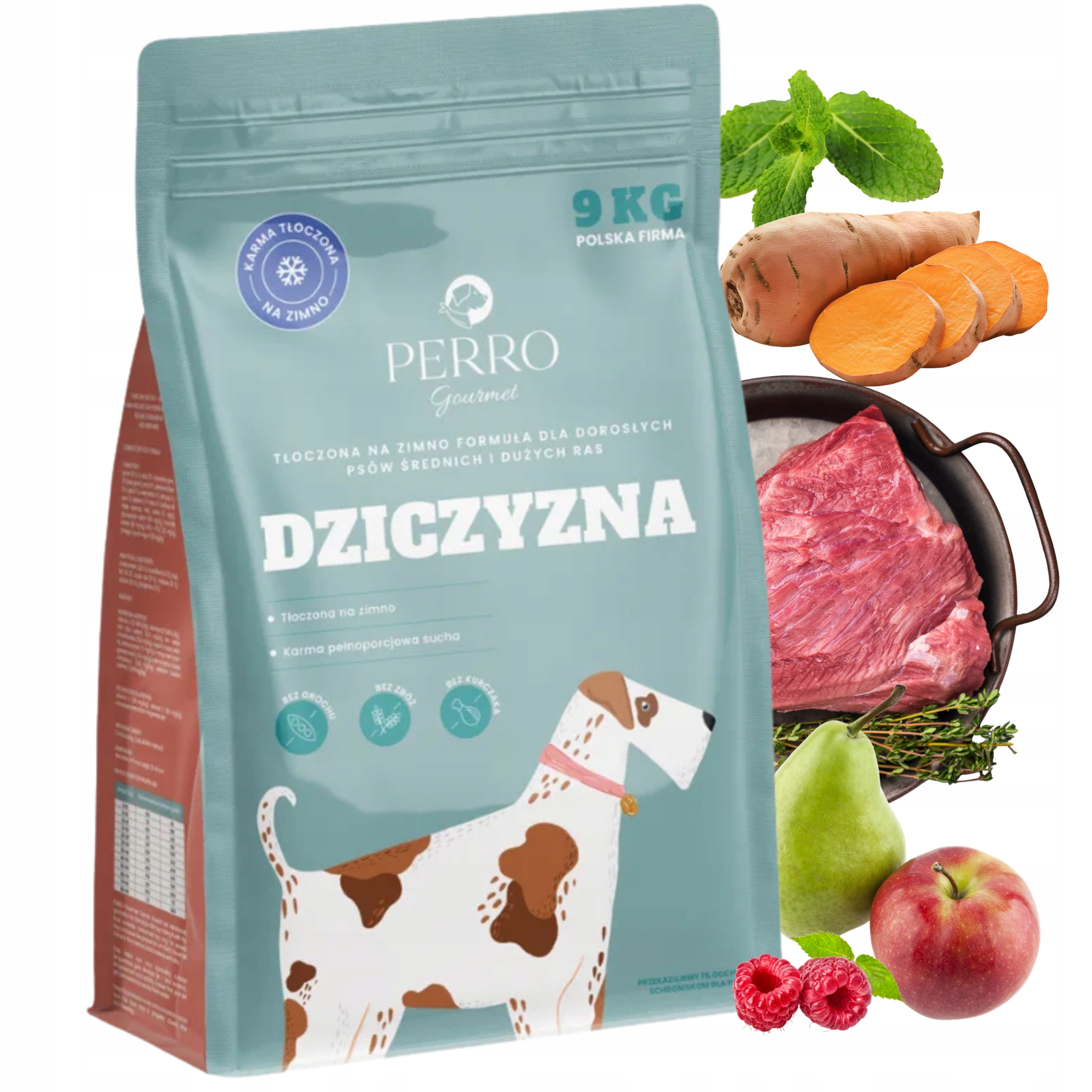 Perro Gourmet Dziczyzna 9kg karma tłoczona na zimno dla psa