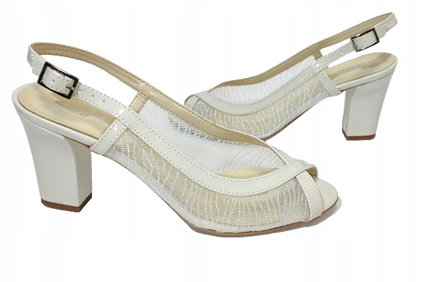 Síťované sandály Loretta Vitale 1453/2 Ecru r39