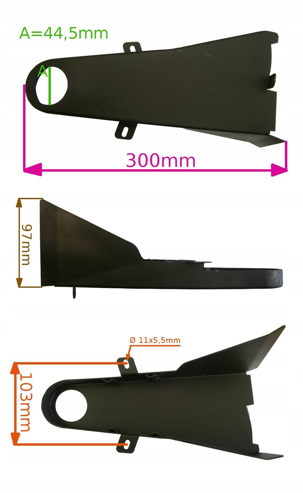 OSŁONA PASKA NAPĘDU KOSIARKI NAC S510 METALOWA Typ osłona