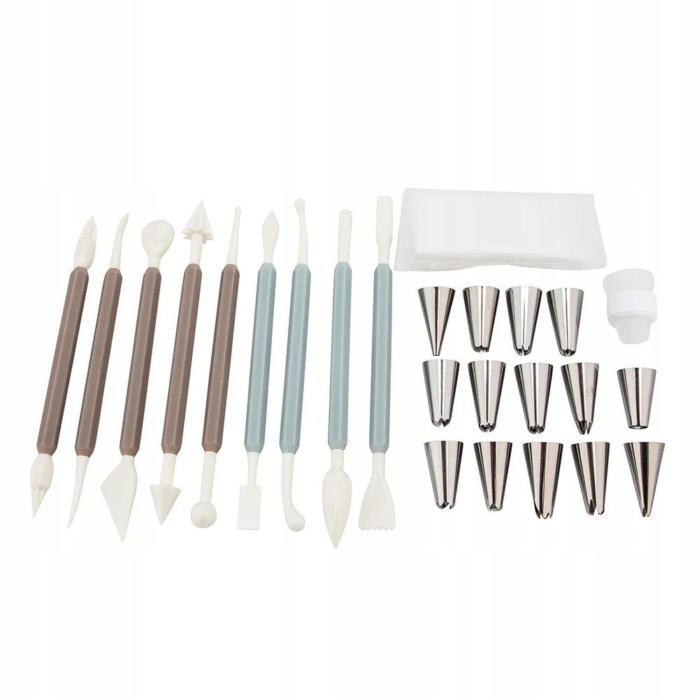 Rękaw cukierniczy + tylki i narzędzia do dekoracji Altom Design Zestaw 25el