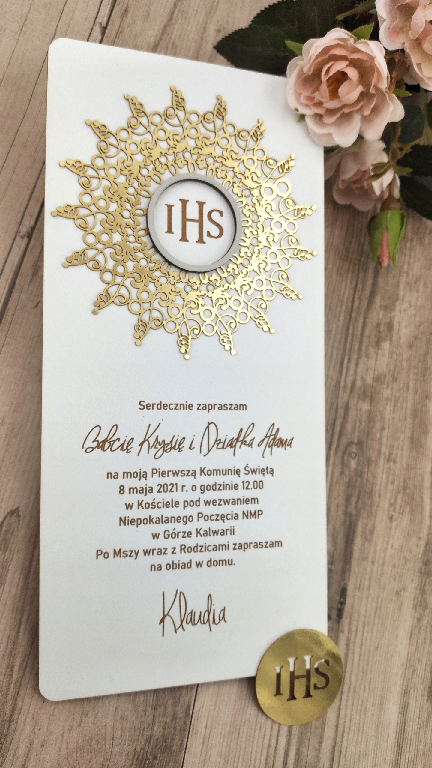 Pozvánky Svaté Přijímání s obálkou 20ks personalizace