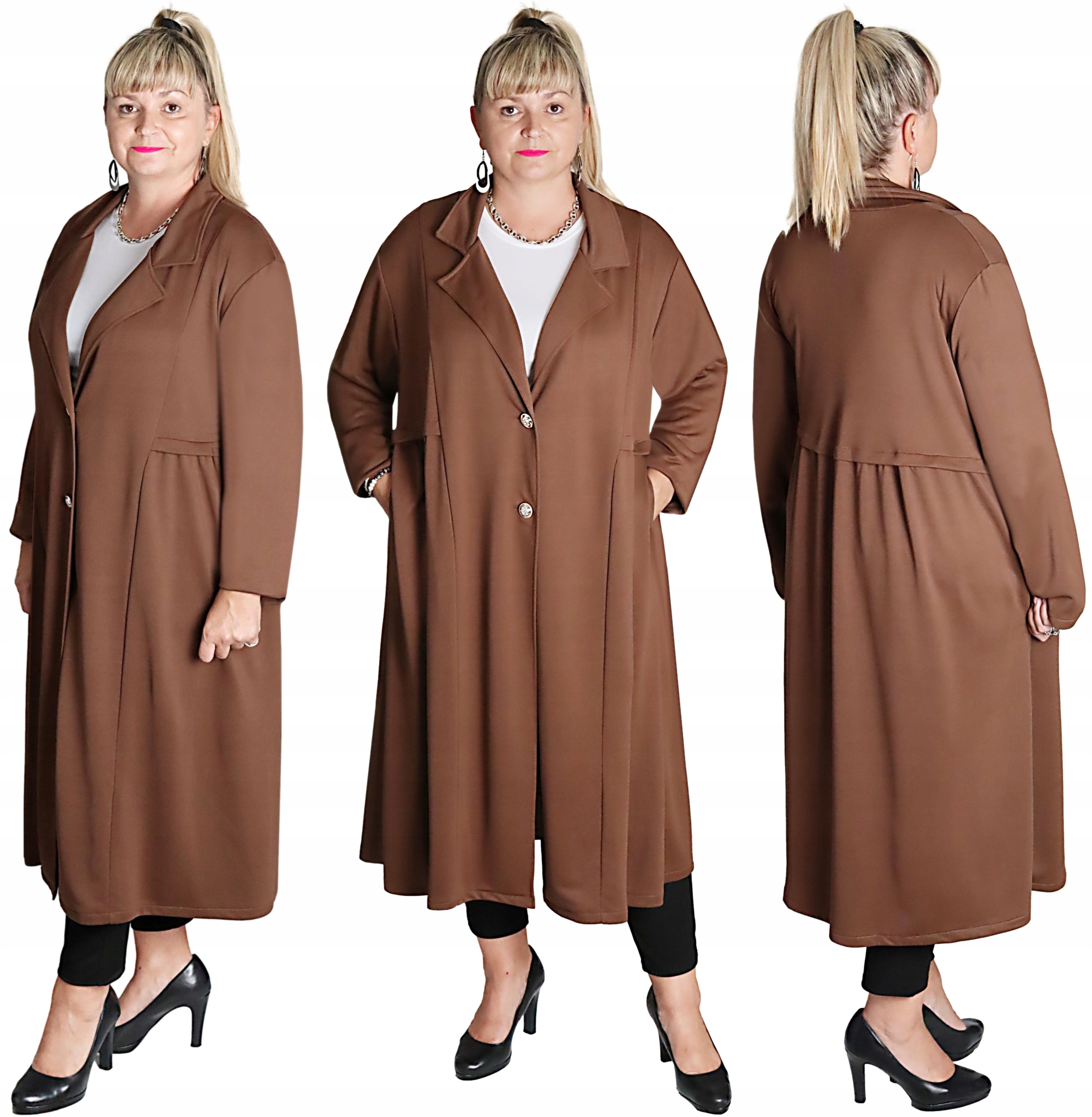 Płaszczyk kolor Mleczna Czekolada roz. 54