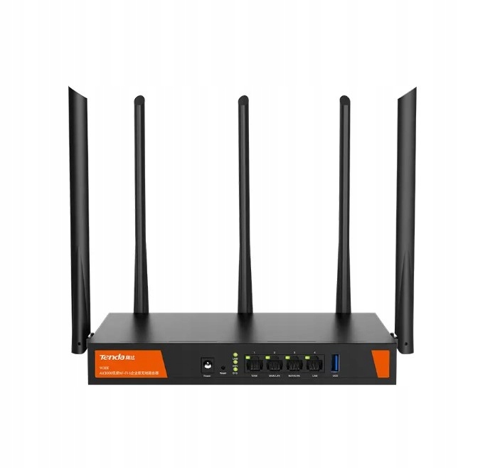 Router Tenda W30E WiFi 6, dvoupásmový, 5 antén, zabezpečení WPA3