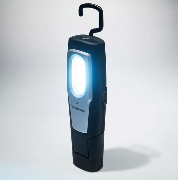 TIROSS - AKUMULATOROWA LAMPA WARSZTATOWA COB LED - MAGNES - 3 TRYBY - 600LM Marka Tiross