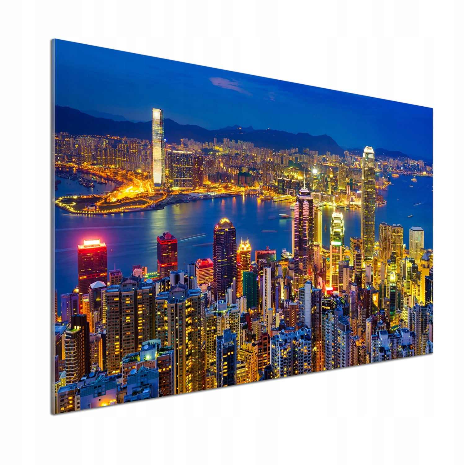 Panel do kuchyne Hongkong v noci 100 x 70 cm Lepidlo