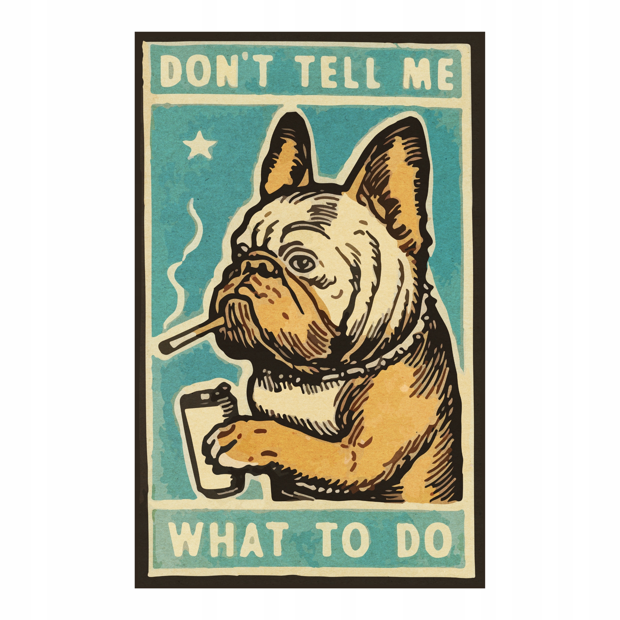 

Naprasowanka Buldog Pies Naklejka Na Odzież 6