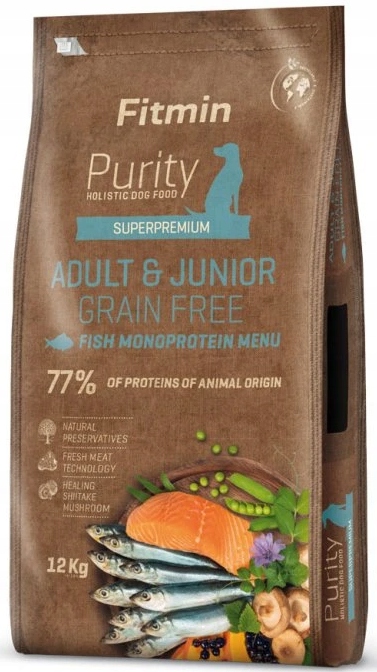 Fitmin Dog Purity Adult Grain Free& Junior sucha karma dla psa Ryba 12 kg