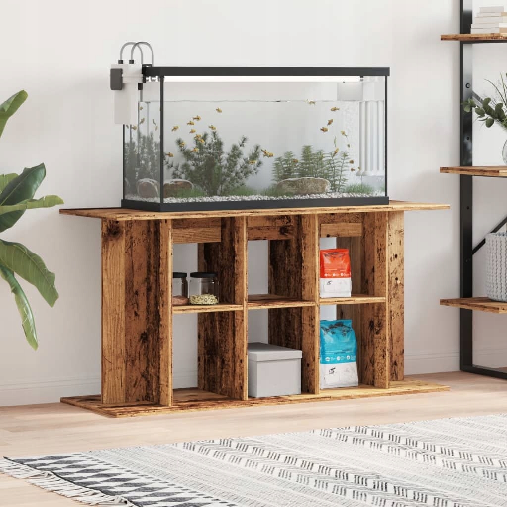 Levně Skříňka pod akvárium, staré dřevo, 120x40x60 cm