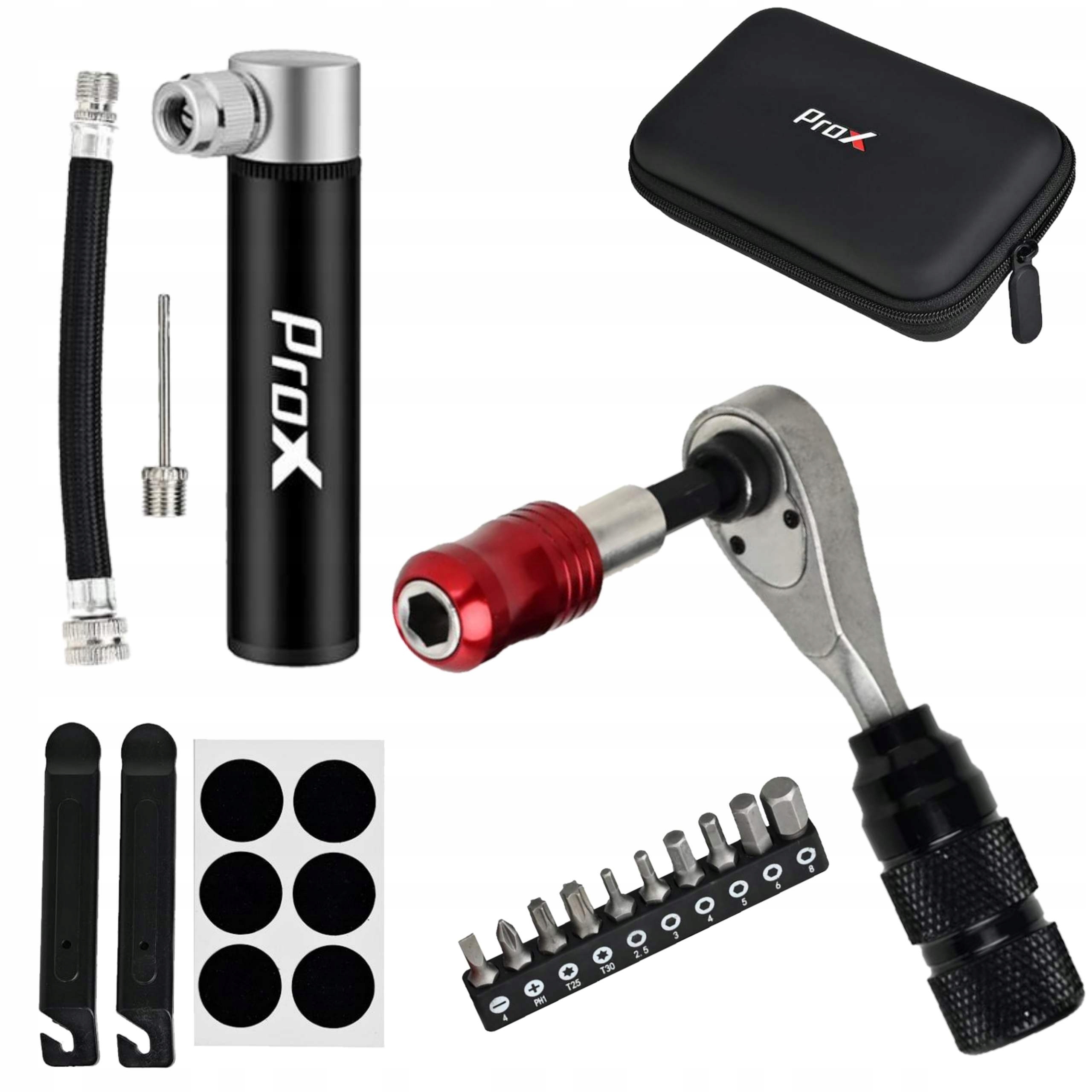 Multitool Prox Zestaw Kluczy Rowerowych Pompka Kieszonkowa i Grzechotka