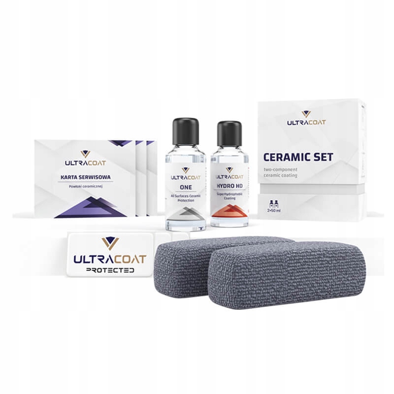 Ultracoat Ceramic Set 50ml One Hydro Hd nálepky aplikátor servisné karty