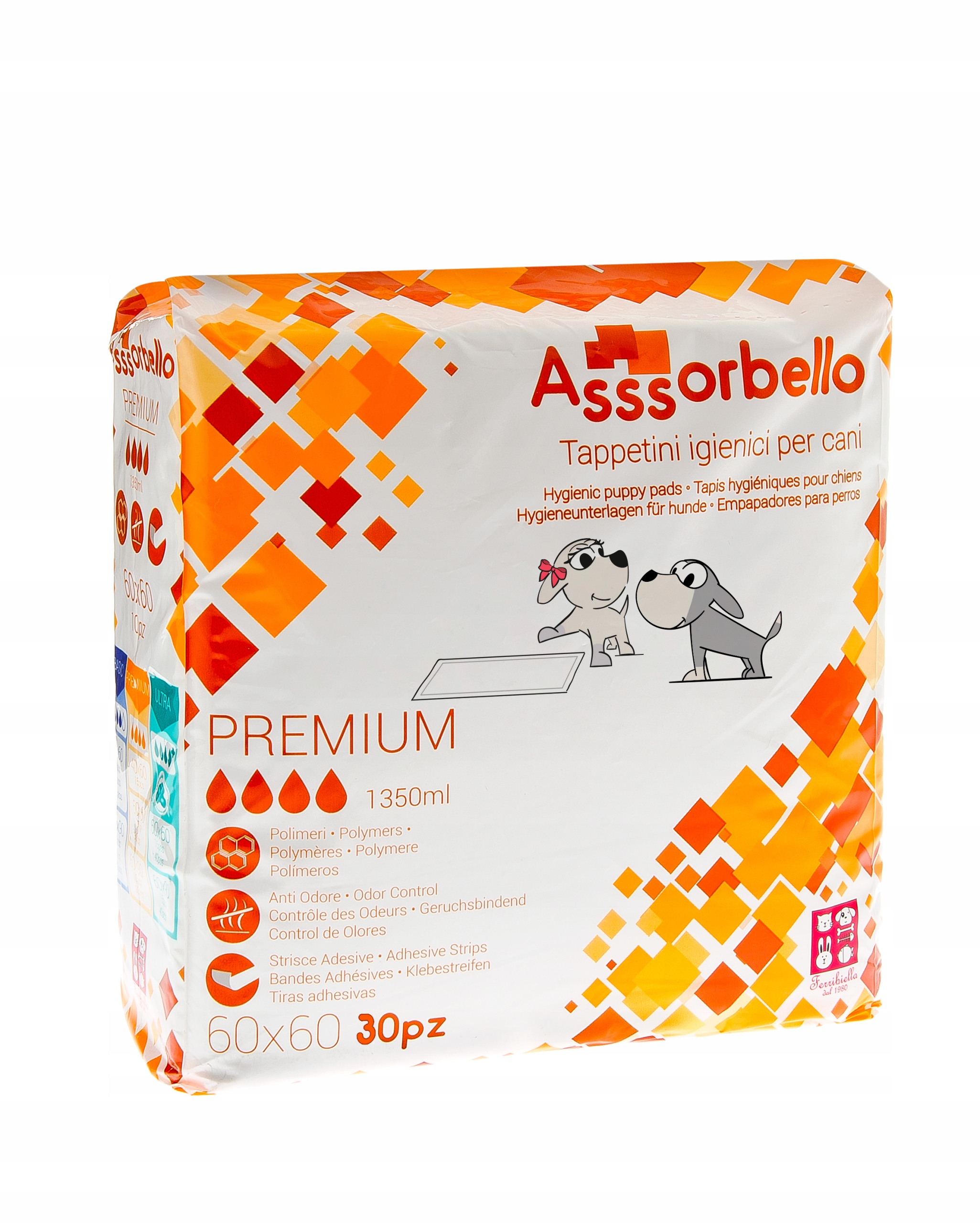 Фото - Косметика для собаки Ferribiella Podkłady dla zwierząt Premium 60x60 30
