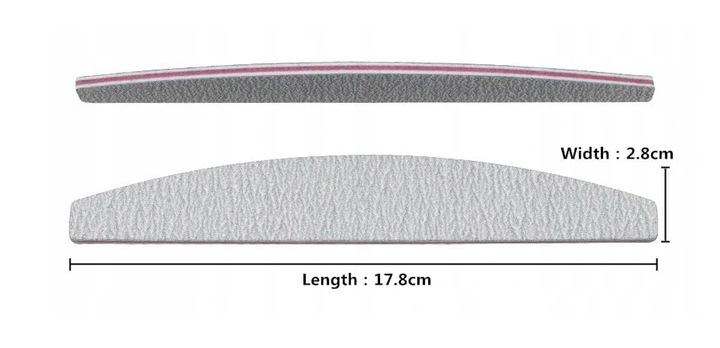 10x PILNIK do paznokci ŁÓDKA ZEBRA 100/180 Marka SUNONE