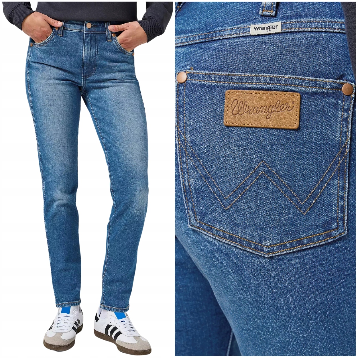 Wrangler Piper Slim vysoké přiléhavé dámské džínové kalhoty W28 L32