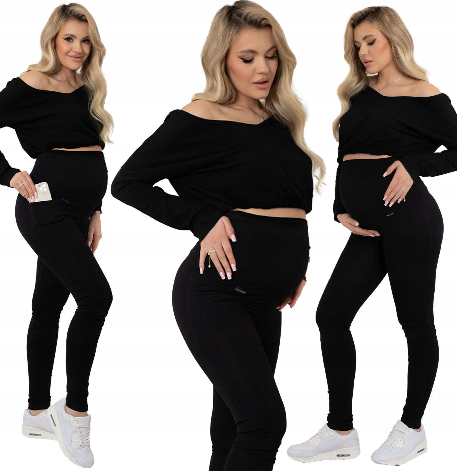 Těhotenské Legíny Dlouhé Getry Panel Kalhoty 6XL