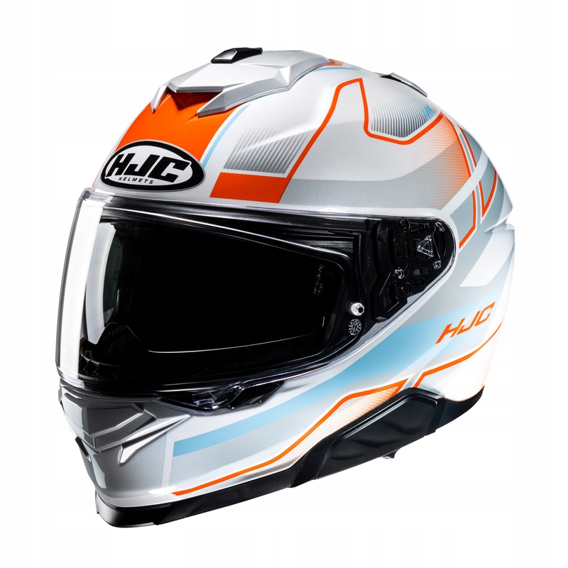 Motocyklová Prilba Hjc I71 Iorix Silver Orange M