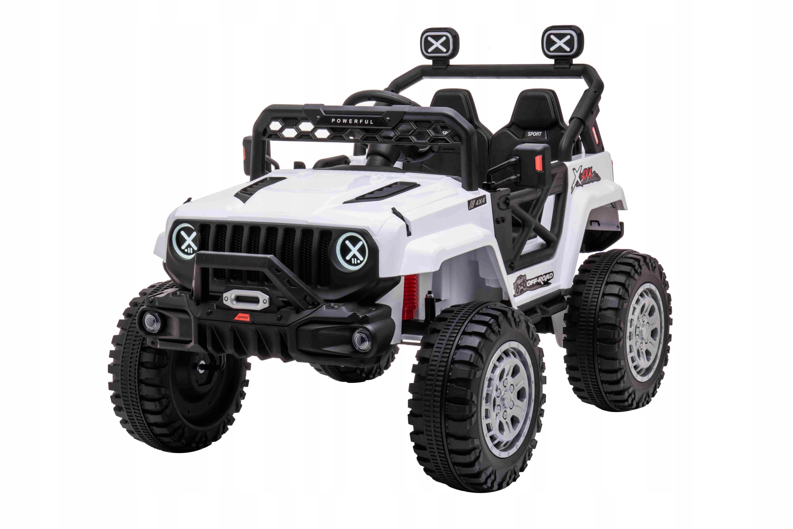 AUTO POJAZD OFF ROAD SPEED EKOSKÓRA 4X35W RADIO Długość pojazdu 116 cm