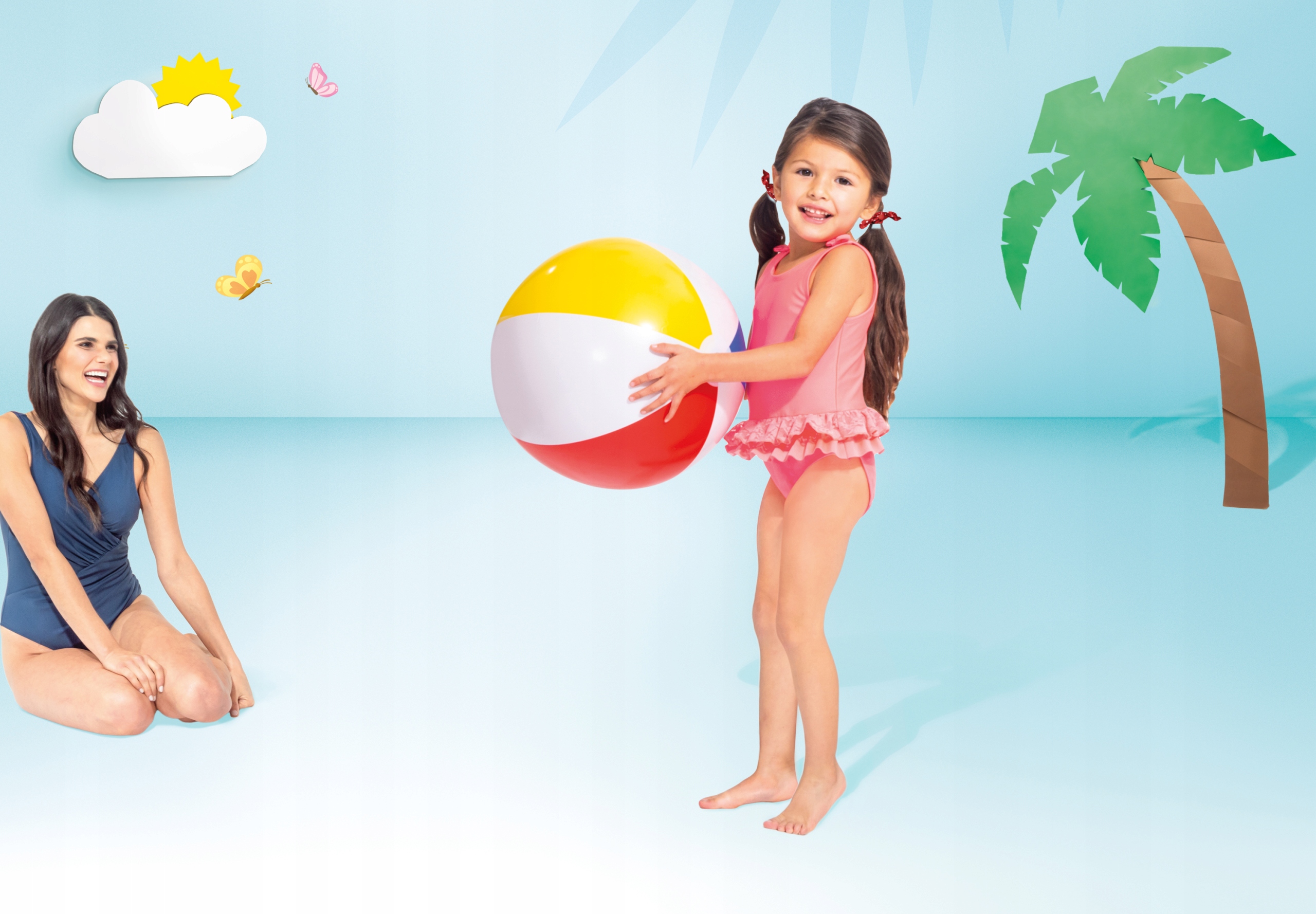 PIŁKA PLAŻOWA BASENOWA 51 cm TĘCZA - INTEX 59020 Kod producenta 59020