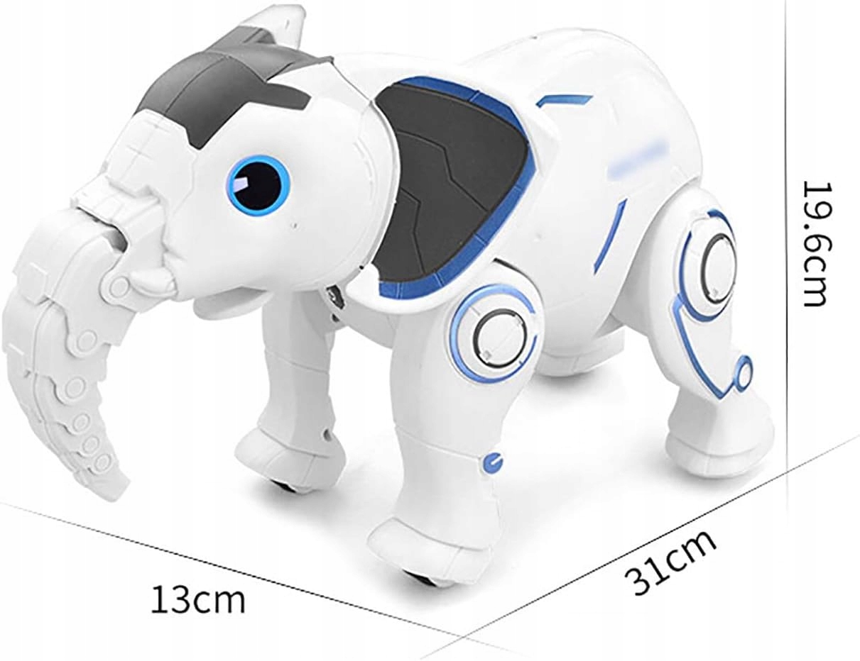 INTERAKTYWNY DUŻY SŁOŃ ZDALNIE STEROWANY TAŃCZY Wysokość produktu 23 cm