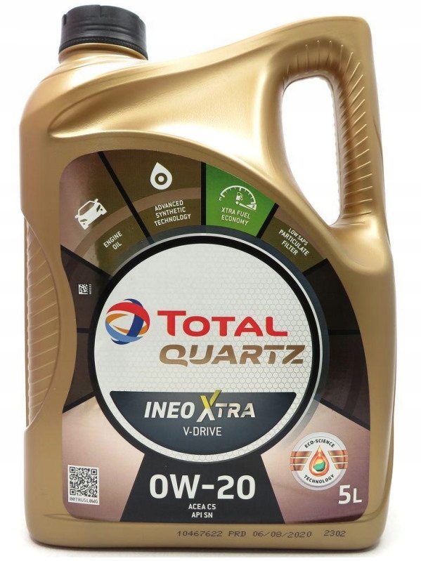 

Total Quartz Ineo Xtra V-drive 0W20 5L C5 Volvo