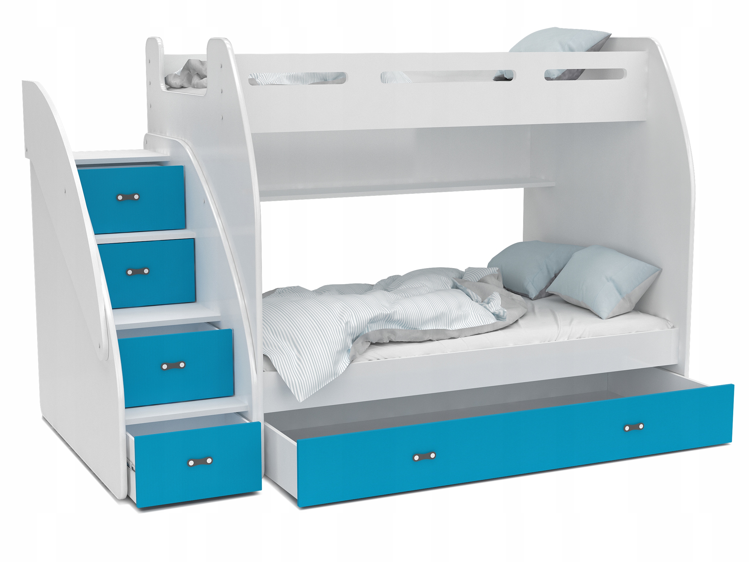 Łóżko piętrowe 120/90x200 szuflada + materac ZUZIA